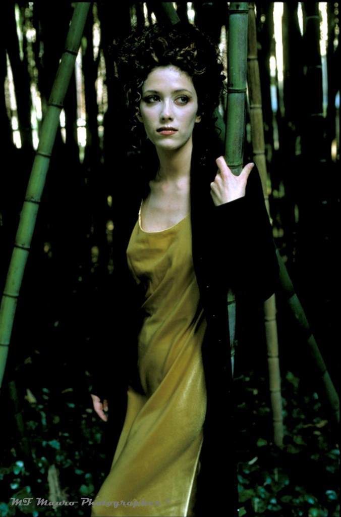 Green forest woman