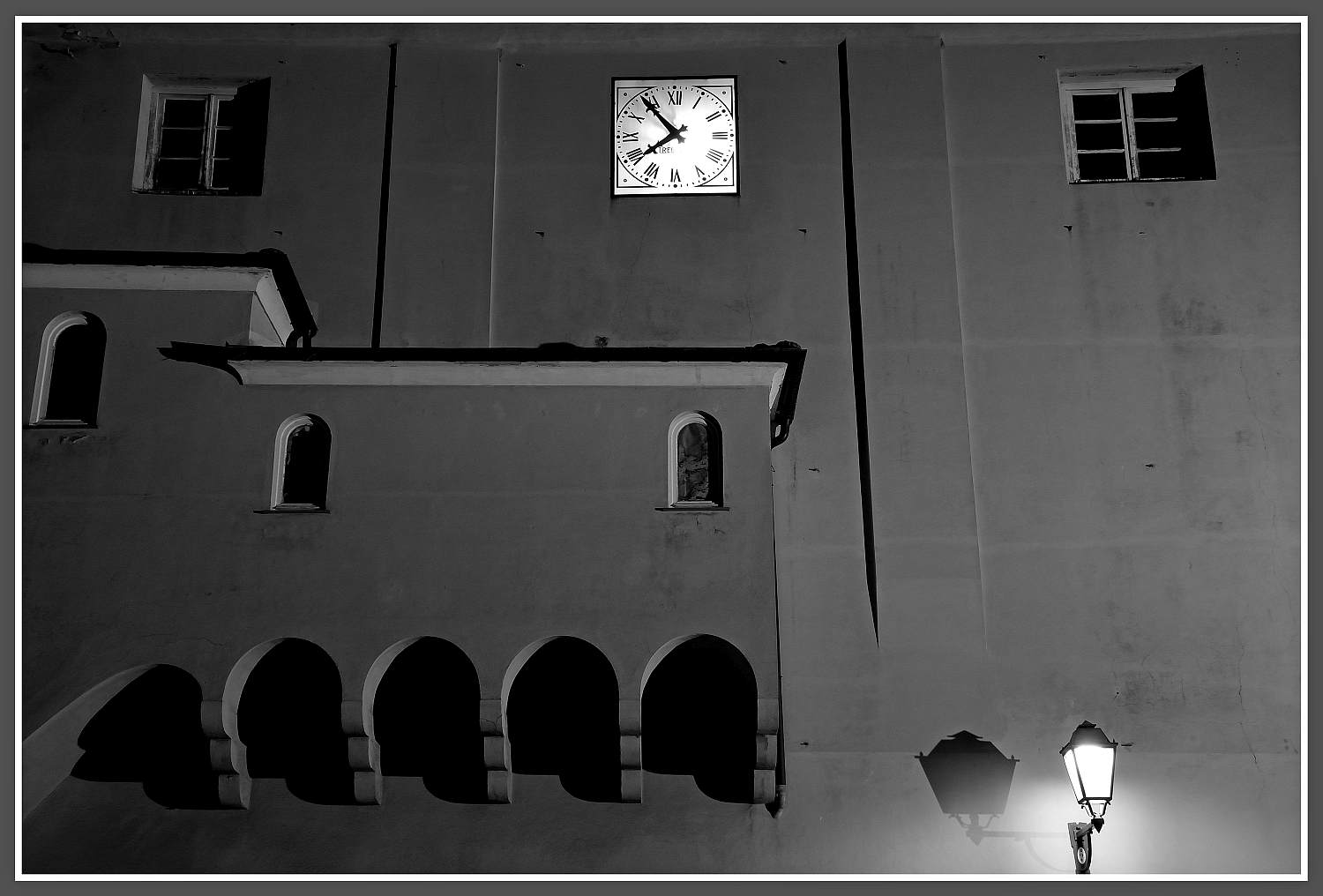 orologio e lampione