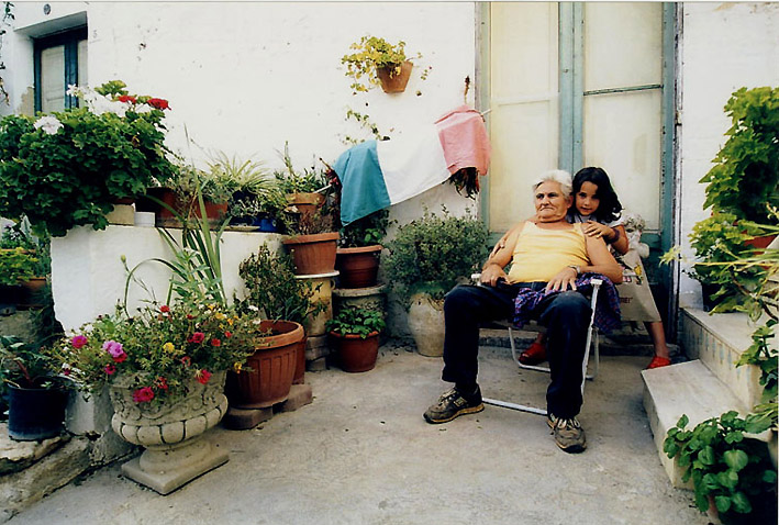 nonno e nipotina