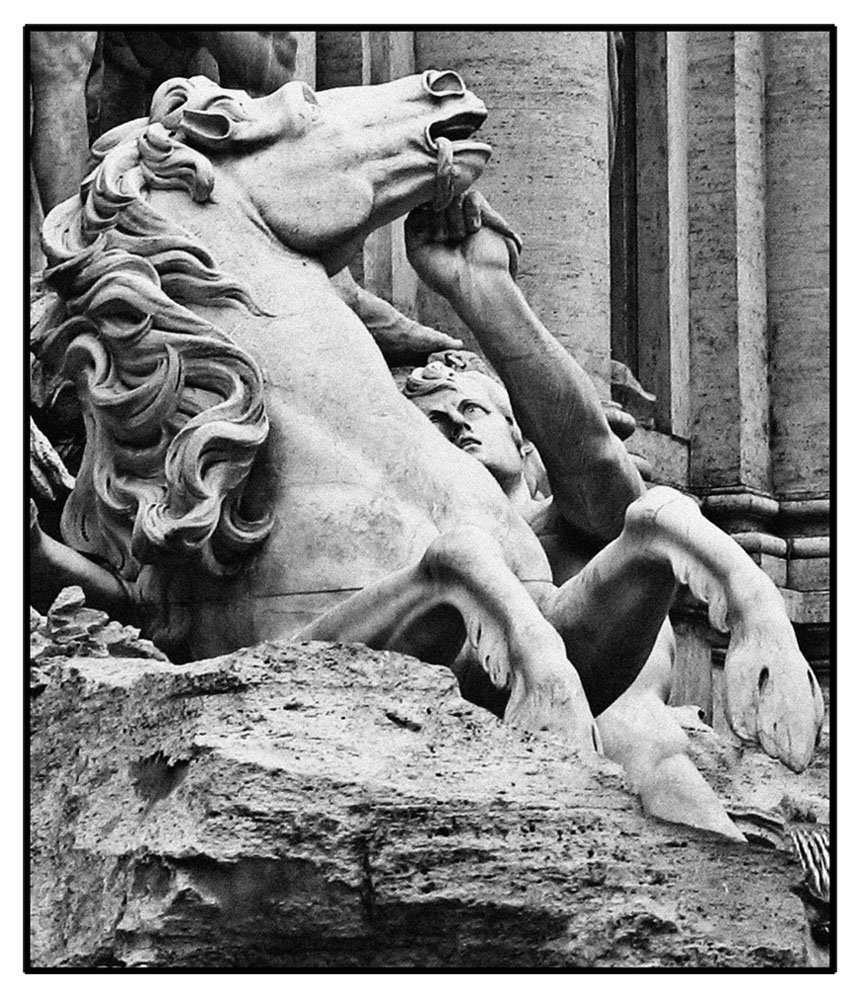 Particolare fontana di Trevi