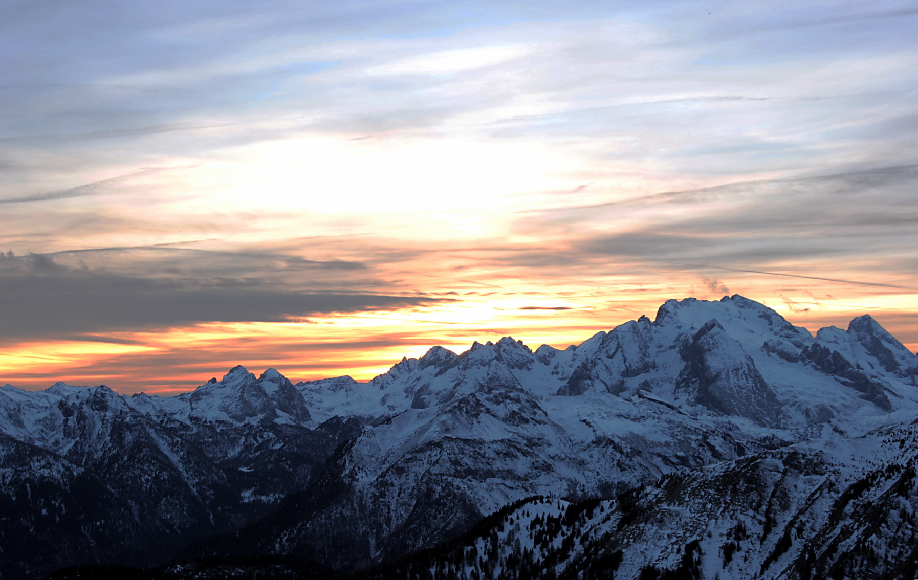 Tramonto passo giau