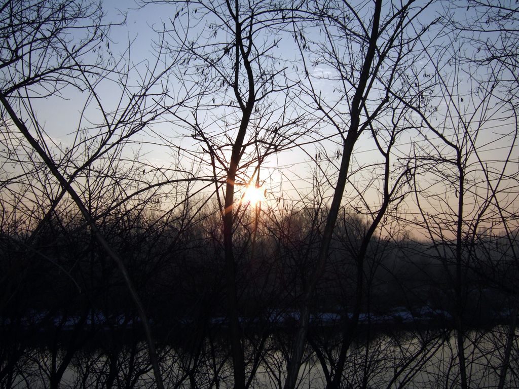 Tramonto sul fiume mincio