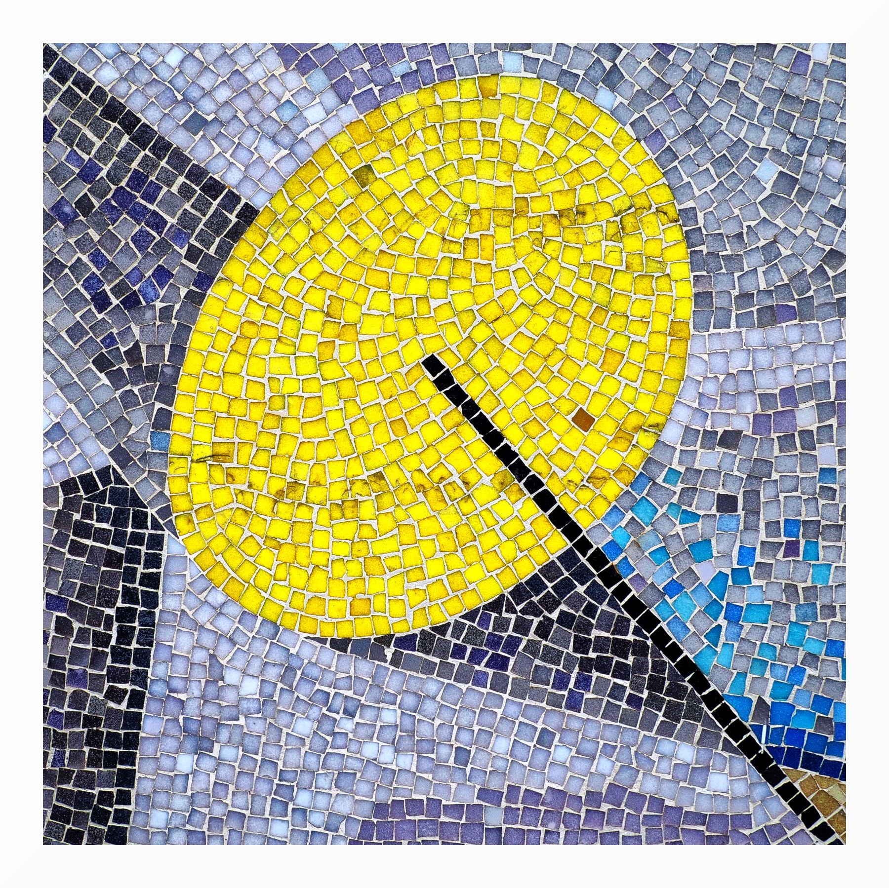 dettaglio di muro a mosaico