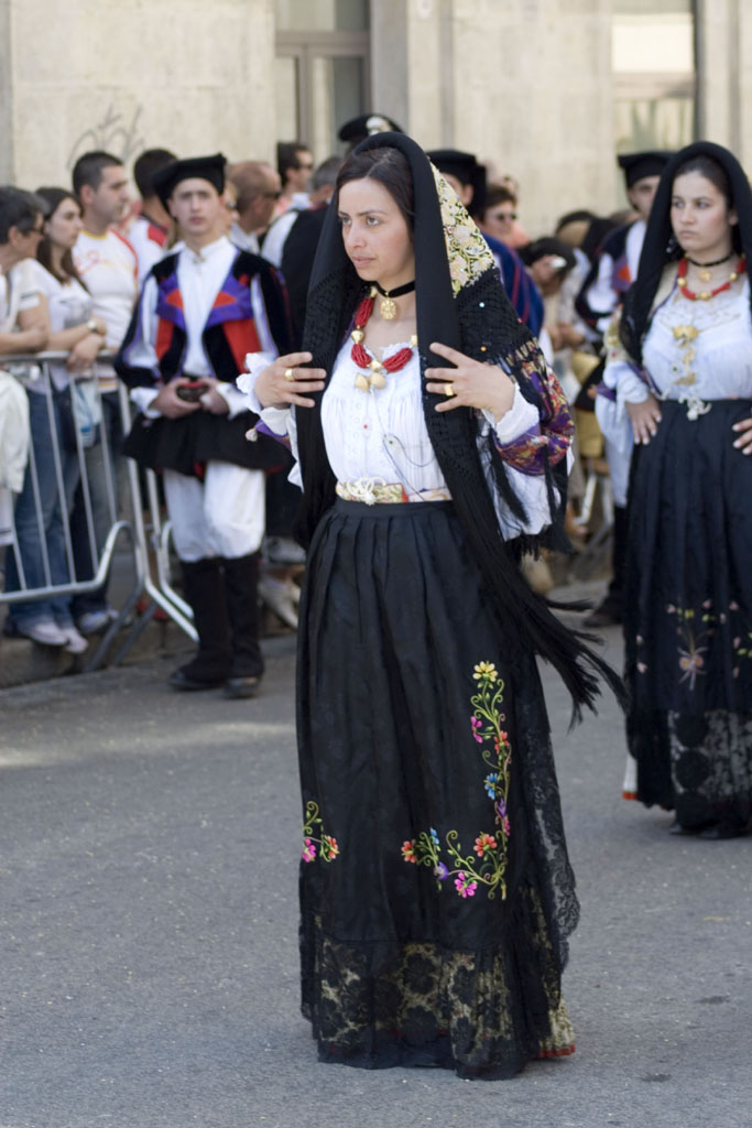 In costume