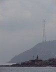 il pilone di reggio calabria visto dalla nave che porta a messina