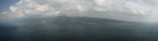 panorama verso la calabria dalla cima del pilone di messina