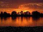 Fuoco sul lago