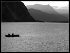 Pescatori al tramonto sul Lago di Lecco