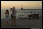 Grecia, il faro del vecchio porto di Chani, a Creta.