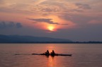 Laguna di Orbetello, al tramonto.