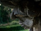 Uno dei quattro supporti di una fontana sul retro della villa Borromeo di Arcore