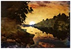 tramonto sul fiume