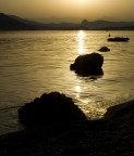 un tramonto della Grecia.
C'era una tranquillita' infinita.