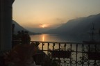 tramonto sul lago