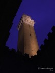 Foto della Torre del Mangia scattata da dentro l'Entrone del Palazzo Pubblico di Siena