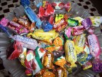 macro su cesto caramelle