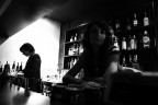Behind the bar