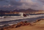 Verso Mindelo, arcipelago di Capo Verde, Isola di Sao Vicente