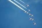 La pattuglia acrobatica nazionale in volo rovesciato