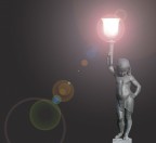 bambino con torcia bambino con torcia