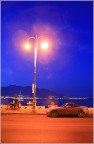 Parcheggiato tra i colori del tramonto...