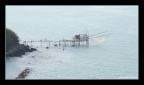 Veduta di un trabocco dall'Eremo Dannunziano