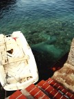 Un piccolo attracco per barche, scorci e colori che fotograficamente si prestano molto. In questa vasta scelta, un particolare mi colpisce pi di altri, un gatto-traghettatore comodamente adagiato. Colgo l'occasione e scatto delle foto sperando che non scappi...solo dopo, avvicinandomi, mi accorgo che avevo rivolto la mia attenzione ad uno staccio sporco che vicino al canale di scolo, aveva formato la figura felina.