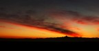 Panoramica sui monti al calar del sole