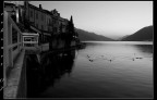 .tramonto a campione d italia versione b&w.