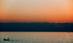 Fishing at sunset