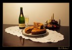 quando si  casa con la febbre che si fa? beh mettiamoci a cucinare..ecco il risultato e gi che c'ero gli ho anche fatto una foto..
che ve ne pare?