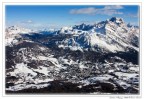 Vista di Cortina dal rifugio di Ra Valles a 2500mt.