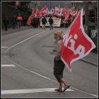 Manifestazione di sostegno alle officine di Bellinzona in sciopero