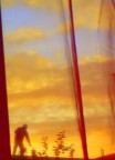 Dalla mia finestra al tramonto.