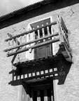 balcone di casa a Trepalle, frazione di Livigno