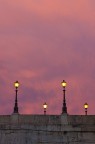 4 lampioni su Ponte Cestio a Roma...