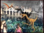 Ecco il mio nuovo lavoro! Bhe sono partita da una foto fatta al colosseo quest'estate per poi dargli un effetto post-apocalittico (con la vegetazione che cresce attorno) e l'aggiunta di dinosauri che invadono il mondo (quasi a m di vecchi film anni '50).. commenti e critiche sempre ben accetti!!!