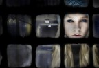 through the window