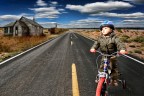 In bici...