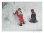 giocando con la neve