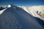 Ultimo tratto della salita alla punta dell'aquila. Val sangone (TO)
