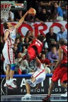 Cimberio Varese - Pallacanestro Pavia 
Giacomo Galanda in una stoppata perfetta su...superman che si avvicina a canestro volando parallelamente al pavimento ;-)