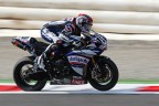 In condizioni di luce pessima, prove SBK del venerd a Monza.