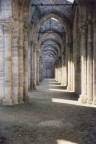 Navata di sinistra dell'Abbazia di San Galgano, Toscana.
Reflex Yashica F105 pellicola 200ISO