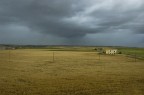 l'orizzonte prima dell'arrivo di un temporale