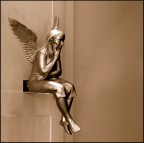 Provo a sottoporvi il mio "angelo", sperando che incontri la vostra curiosit.
E' una foto scattata ad una vetrina di Berna, nell'estate 2009.
