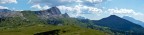 Panoramica del Col di Lana e del gruppo Setsass/ Pale di Gerda ripreso dal Pralongi