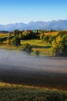 Uno scorcio mattiniero della frazione Briaglia, in provincia di Cuneo.