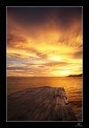 tramonto sul pontile