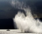 Gigantesca nube d'acqua nello Stretto di Messina.